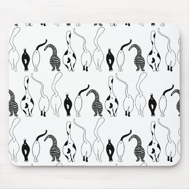 Cat Butts Pattern Mouse Mat (Front)