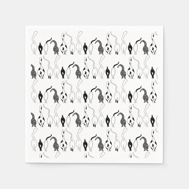 Cat Butts Pattern Napkin (Front)