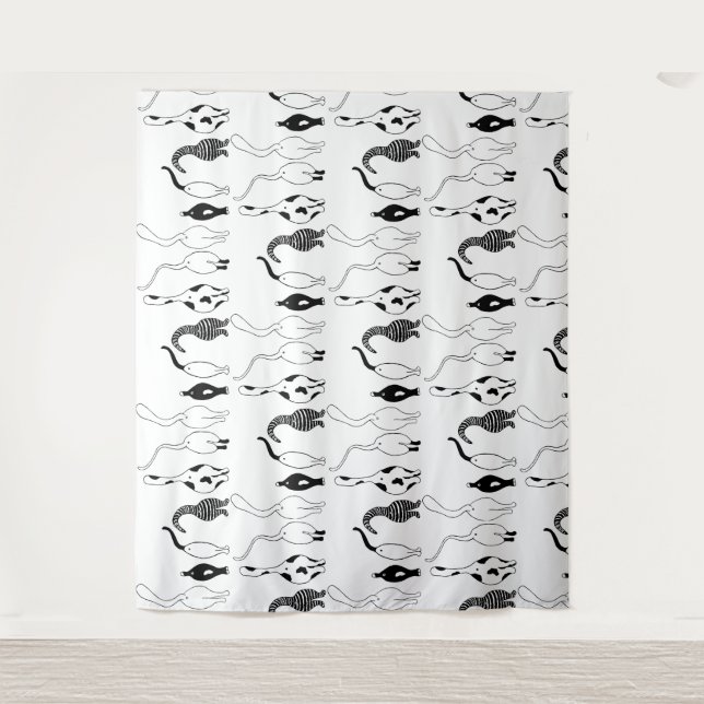 Cat Butts Pattern Tapestry (Front)