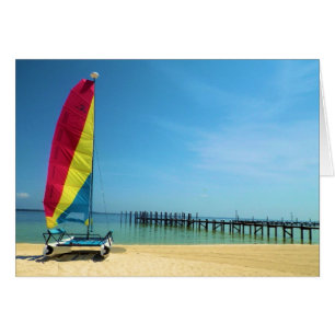 Cat by the Sea - Blank Inside Geeting Card