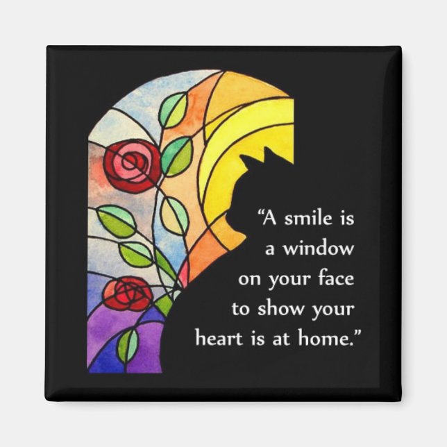 Cat by Window - Magnet (Front)