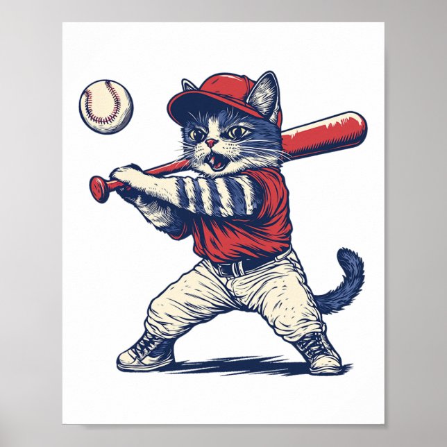 Cat Bysebyll Funny Graphic  Poster (Front)