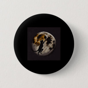 Cat Bysketbyll Moon 6 Cm Round Badge