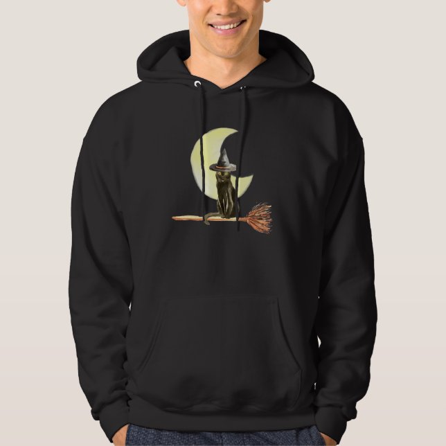 Cat Ca Cat Cat On Broom Hoodie (Front)