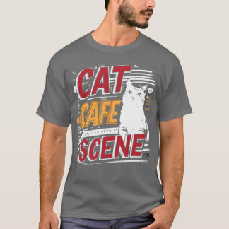 Cat Caf Scene friends T-Shirt
