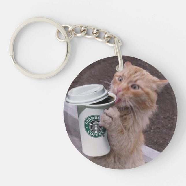 Cat Cafe Key Ring (Front)