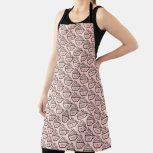 Cat Cafe pattern Apron