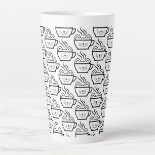 Cat Cafe pattern Latte Mug