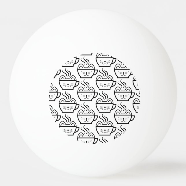 Cat Cafe pattern Ping Pong Ball (Front)