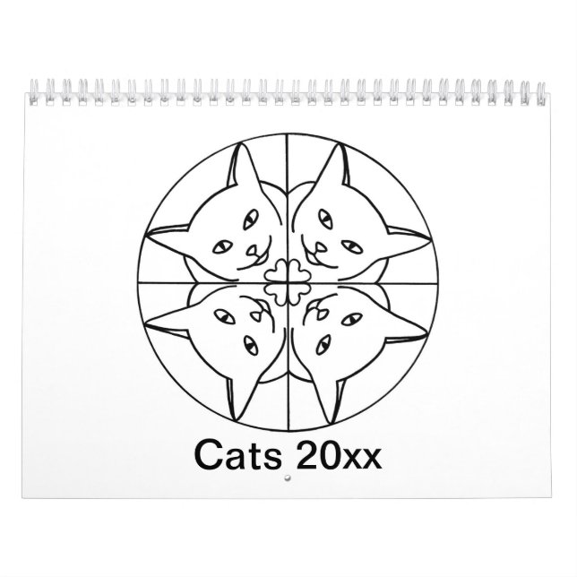 Cat Calendar of Artistic Cats (Cover)