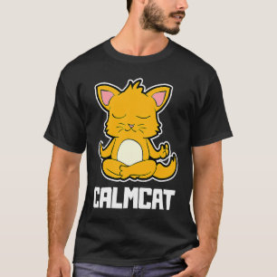 Cat Calmcat Yoga Animal Position Vintage Frequency T-Shirt