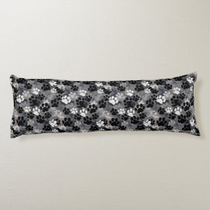 Cat Camouflage Botanical Room Decor Retro Nexk Body Cushion