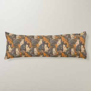 Cat Camouflage Floral Floor Décor Romantic Floor Body Cushion