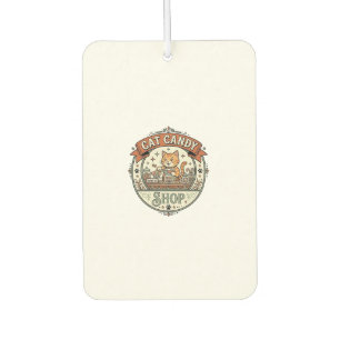 Cat Candy Shop Cat Candy Shop Cat Vintage Vector A Car Air Freshener