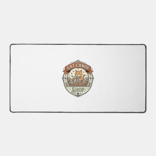 Cat Candy Shop Cat Candy Shop Cat Vintage Vector A Desk Mat