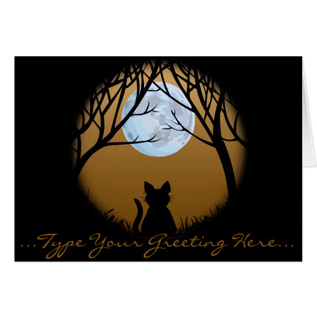 Cat Cards Custom Cat Lover Cards Personalise (Front Horizontal)