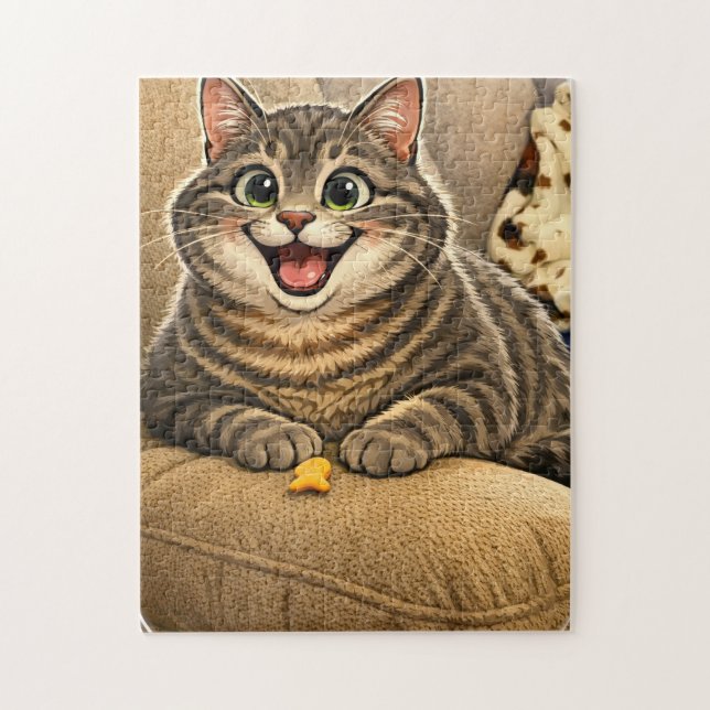 Cat caricature jigsaw puzzle (Vertical)