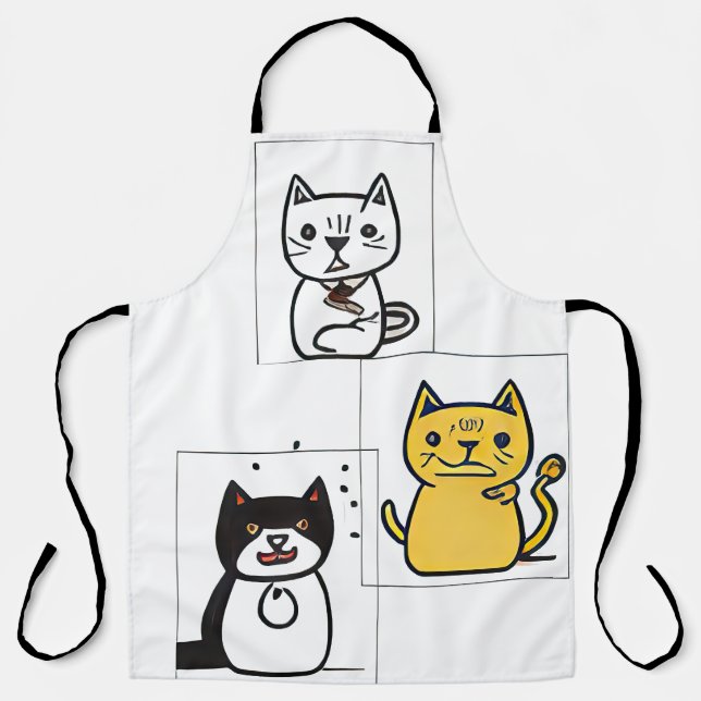 Cat cartoon apron (Front)