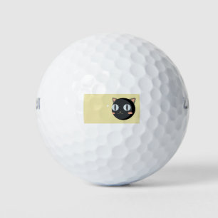 Cat Cartoon Childlike Monster Animal Flat Yellow Golf Balls