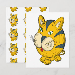 Cat cartoon clipart card