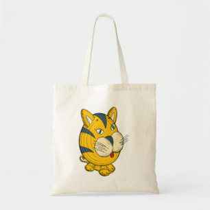 Cat cartoon clipart, toy illustration tote bag