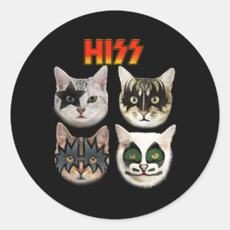 Cat Cat Cat Hiss Cat Owner Cat Humour Classic Round Sticker
