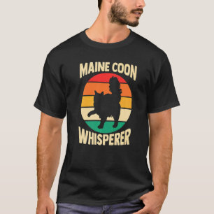 Cat Cat Mum Dad Fur Parent Maine Coon Whisperer T-Shirt