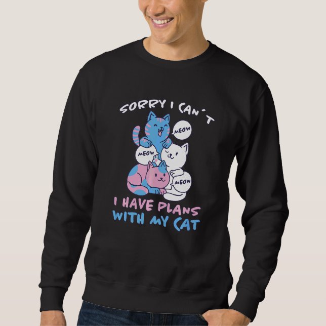 Cat  Cat Owners Cats Sweatshirt (Front)