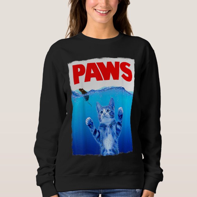 Cat  Cat Paws  Cute Cat  Cat Sweatshirt (Front)