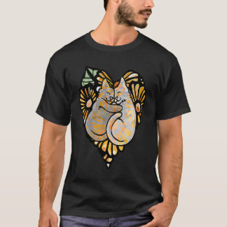 Cat Cat person Valentine cuddle T-Shirt