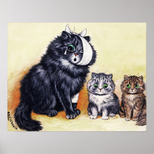 Cat Catastrophe, Louis Wain Poster