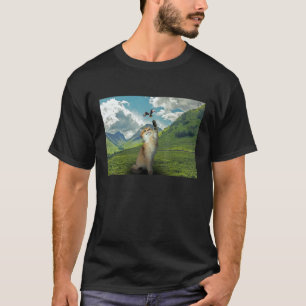 Cat Catching Eagle T-Shirt