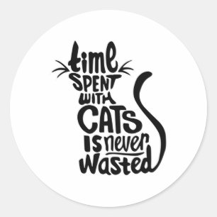 Cat Cats Animal Cat Lover Kitten Cute Funny Gift Classic Round Sticker