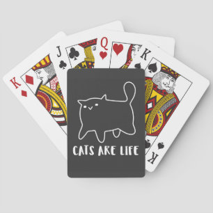 cat CATS ARE LIFE PLAYING CARDS