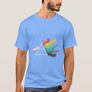 cat cats cat kittens kitty kitten colourful Rainbo T-Shirt