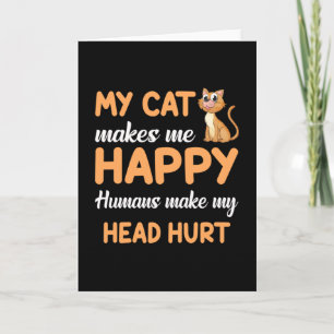 Cat Cats Cat Lover Pet Kitten Cute Funny Gift Idea Card