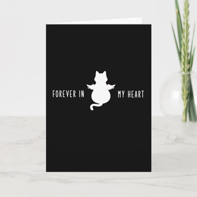 Cat Cats Farewell Missing Dead Gift Idea Card (Front)