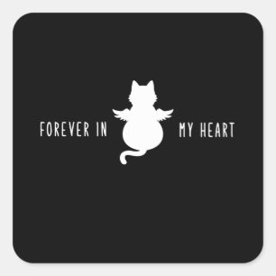 Cat Cats Farewell Missing Dead Gift Idea Square Sticker