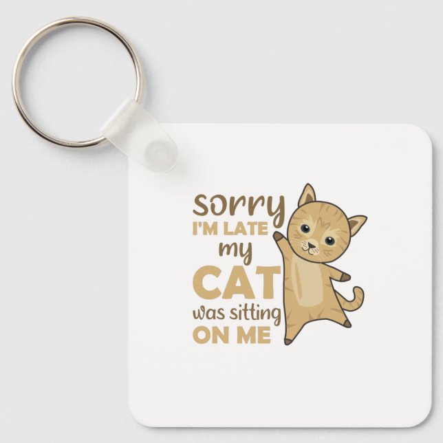 Cat Cats Kittens Funny Saying Cute Animals Key Ring (Front)