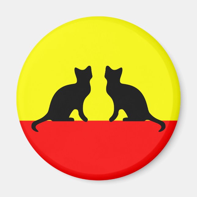 cat cats magnet (Front)