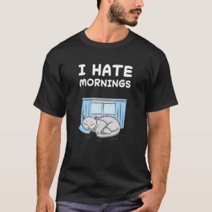 Cat Cats Nap Sleeping Sleep Pajama Pyjamas Nightgo T-Shirt