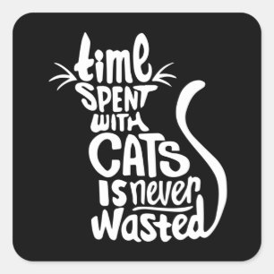Cat Cats Pet Cat Lover Kitten Cute Funny Gift Idea Square Sticker