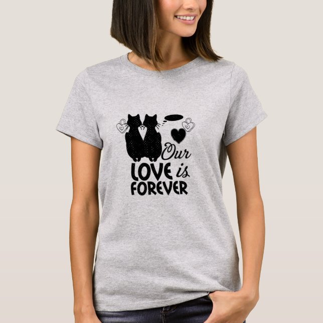  cat celebrating Valentine's Day. T-Shirt (Front)