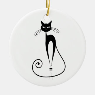 CAT CERAMIC TREE DECORATION