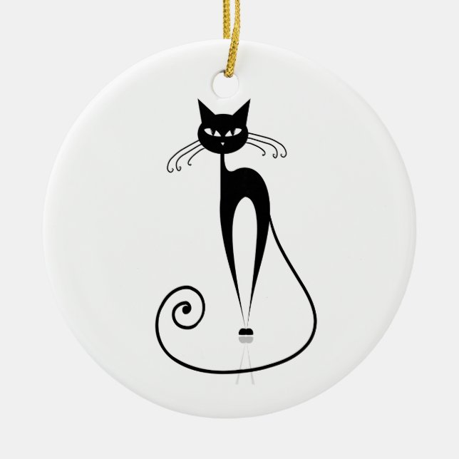 CAT CERAMIC TREE DECORATION (Front)