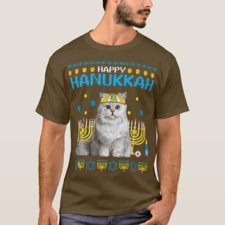 Cat Chanukah Jewish Ugly Hanukkah Sweater Pajama