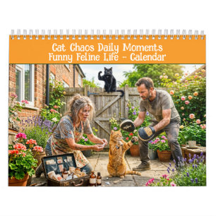 Cat Chaos Daily Moments – Funny Feline Life Calendar