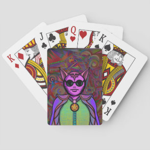 Cat character Luggage Tag Playing Cards