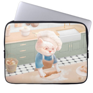 Cat Chef Baking in the Kitchen Laptop Sleeve