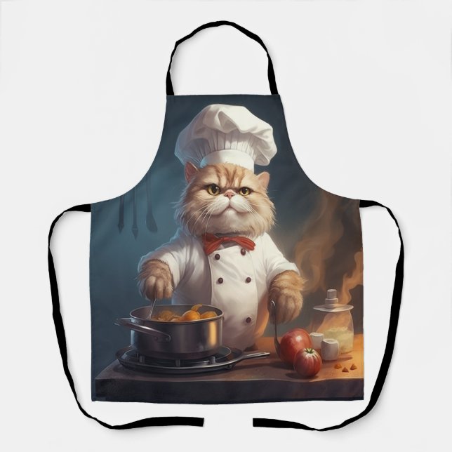 Cat Chef Cooking Delights Apron (Front)